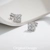 MODIAN Simple D Color Moissanite 925 Sterling Silver Dazzling Lab Created Diamond Ideal Cut Stud Earrings For Women Jewelry