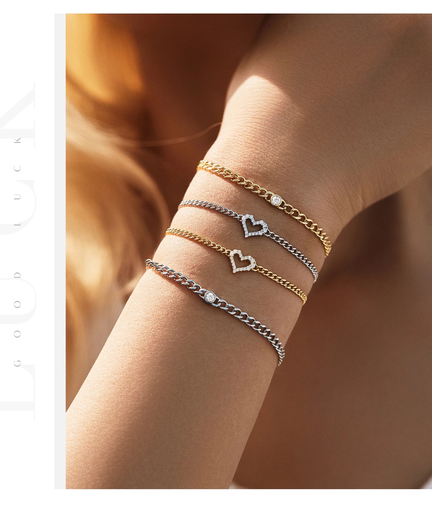 MODIAN D Color Pave Setting Moissanite Bracelets 925 Sterling Silver Romantic Heart Gourmette Bracelet For Women Jewelry Gifts