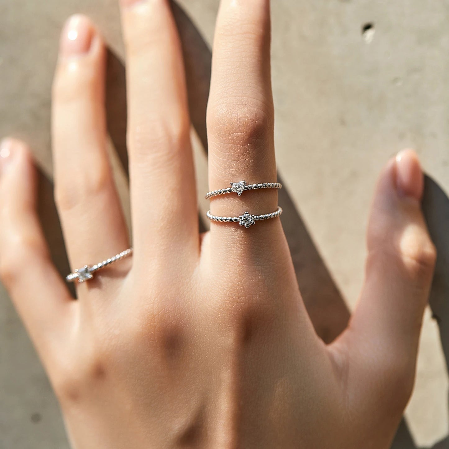 MODIAN D Color Geometric Shaped Moissanite Ring 925 Sterling Silver Heart Square Lab Diamond Wedding Band Jewelry For Women