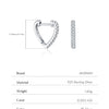 MODIAN D Color Moissanite Ear Buckle 925 Sterling Silver Fashion Heart Sparkle Hoop Earrings For Women Party Fine Jewelry