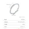 MODIAN Sparkling Moissanite Eternity Band Ring 925 Sterling Silver Stackable Popular Finger Rings For Women Party Jewelry