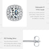 MODIAN D Color Moissanite Stud Earrings Brilliant Square Cut Lab Created Diamond 925 Silver Earrings For Women Wedding Jewelry