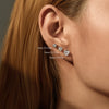 MODIAN 3 Sizes Heart Moissanite Ear Studs 925 Sterling Silver Dazzling Stackable Fashion Stud Earrings For Women Fine Jewelry