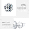 MODIAN 1CT/2CT D Color Bezel Moissanite Earrings 925 Sterling Silver Classic Round Stud Earrings For Women Wedding Fine Jewelry