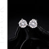MODIAN D Color 1CT Moissanite Earrings 925 Sterling Silver Sparkling Three Prong Setting Stud Earrings For Women Wedding Jewelry