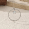 MODIAN D Color Flowers Moissanite Rings 925 Sterling Silver Beads Shiny Stars Swing Pendant Ring For Women Daisy Fine Jewelry