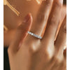 MODIAN Moissanite Wedding Band 925 Sterling Silver Ring Platinum Plated Lab Diamond Stackable Crown Jewelry For Women Gifts