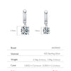 MODIAN 1.0CT D Color Moissanite Hoop Earrings Lab Created Diamond For Women 925 Sterling Silver Wedding Fine Jewelry Gift