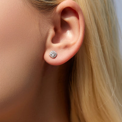 MODIAN D Color Heart Pear Square Moissanite Stud Earrings 925 Sterling Silver Lab Diamond Earrings For Women Wedding Jewelry