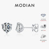 MODIAN D Color 1CT Moissanite Earrings 925 Sterling Silver Sparkling Three Prong Setting Stud Earrings For Women Wedding Jewelry