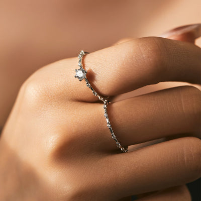 MODIAN D Color Moissanite Wedding Band 925 Sterling Silver Eternity Rings Lab Diamond Stackable Exquisite Jewelry For Women Gift