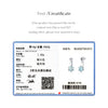 MODIAN D Color VVS1 Round Teal Moissanite Ear Climbers 925 Sterling Silver Luxury Trendy Stud Earrings For Women Fine Jewelry