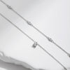 MODIAN Moissanite D Color Double Layer Pendant Necklace 925 Sterling Silver Round Stylish Choker Necklace For Women Jewelry