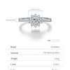 MODIAN D Color Moissanite Luxury Halo Rings 925 Sterling Silver Sparkling Wedding Engagement Rings For Women Fine Jewelry