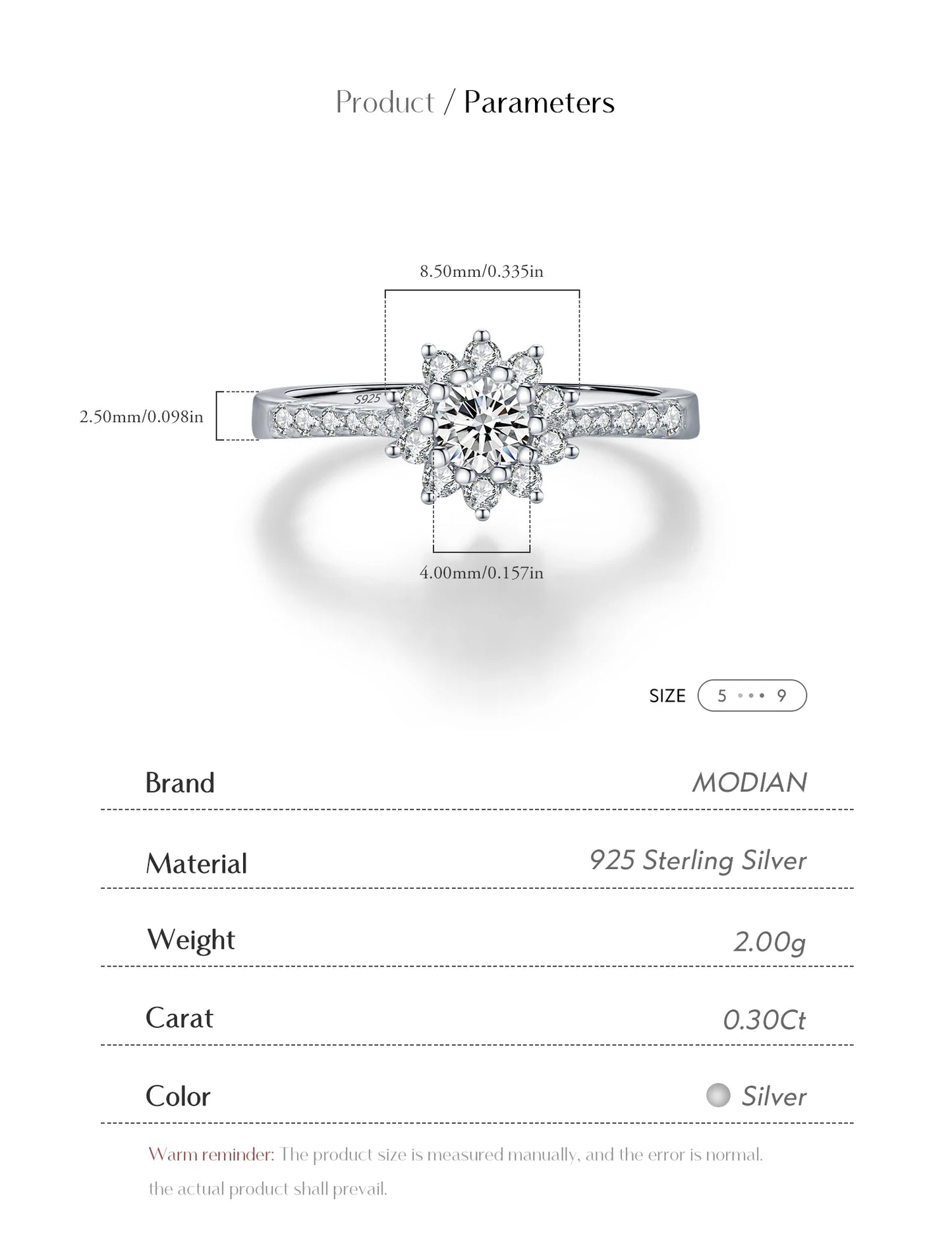 MODIAN D Color Moissanite Luxury Halo Rings 925 Sterling Silver Sparkling Wedding Engagement Rings For Women Fine Jewelry
