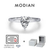 MODIAN D Color Pear Cut Moissanite Ring 925 Sterling Silver Water Drop Lab Diamond Wedding Rings For Women Wedding Fine Jewelry