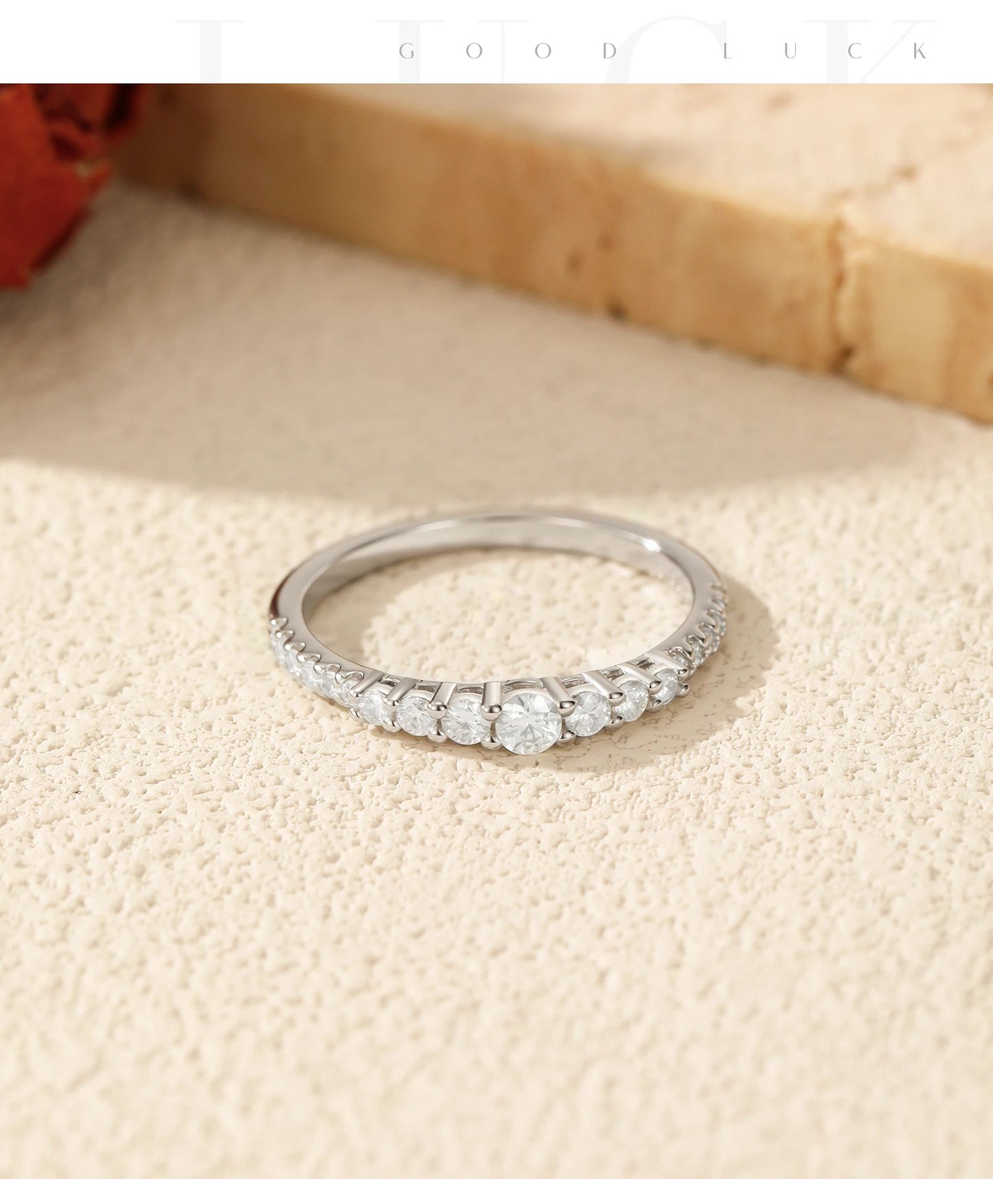 MODIAN Exquisite Round Moissanite Ring 925 Sterling Silver Trendy Wedding Engagement Band Rings For Women Fine Jewelry
