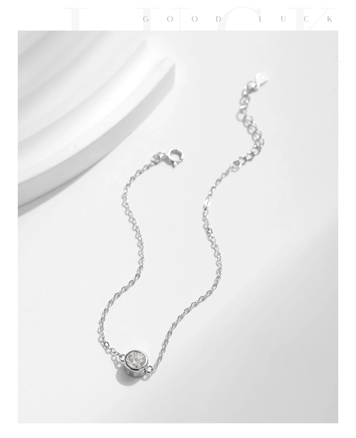 MODIAN 0.5CT Moissanite Bracelet 925 Sterling Silver Classic Link Chain Charms Bracelets For Women Luxury Wedding Jewelry