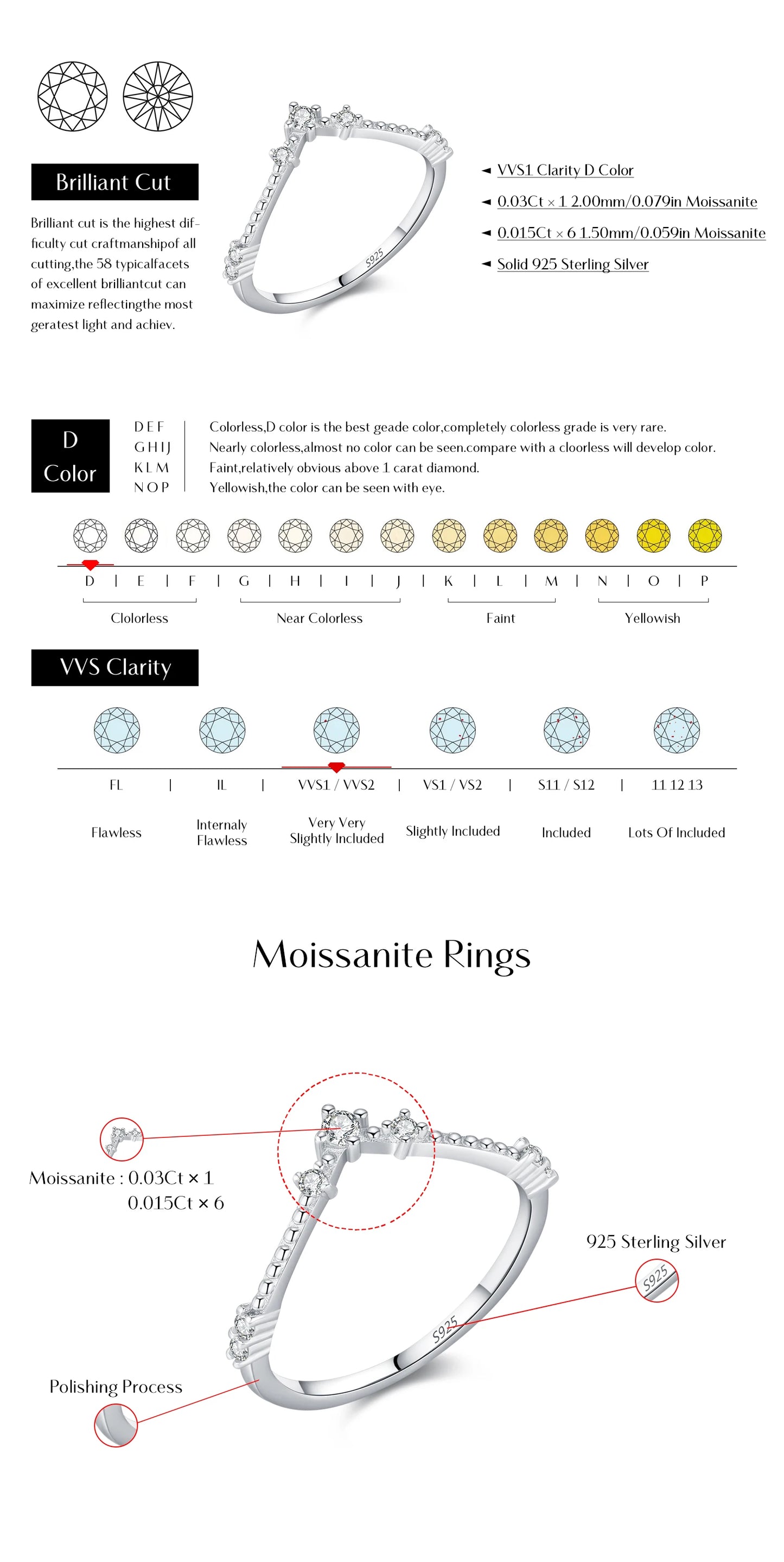 MODIAN D Color Moissanite Rings 925 Sterling Silver Exquisite Arrow Thin Finger Sparkling Rings For Women Wedding Fine Jewelry