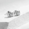MODIAN D Color Moissanite Stud Earrings Round Cut Lab Created Diamond 925 Sterling Silver Silver Bridal Jewelry For Women Gifts