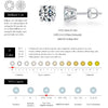 MODIAN D Color 1CT Moissanite Stud Earrings For Women 925 Sterling Silver 0.5CT Dazzling Lab Diamond Wedding Jewelry Gifts