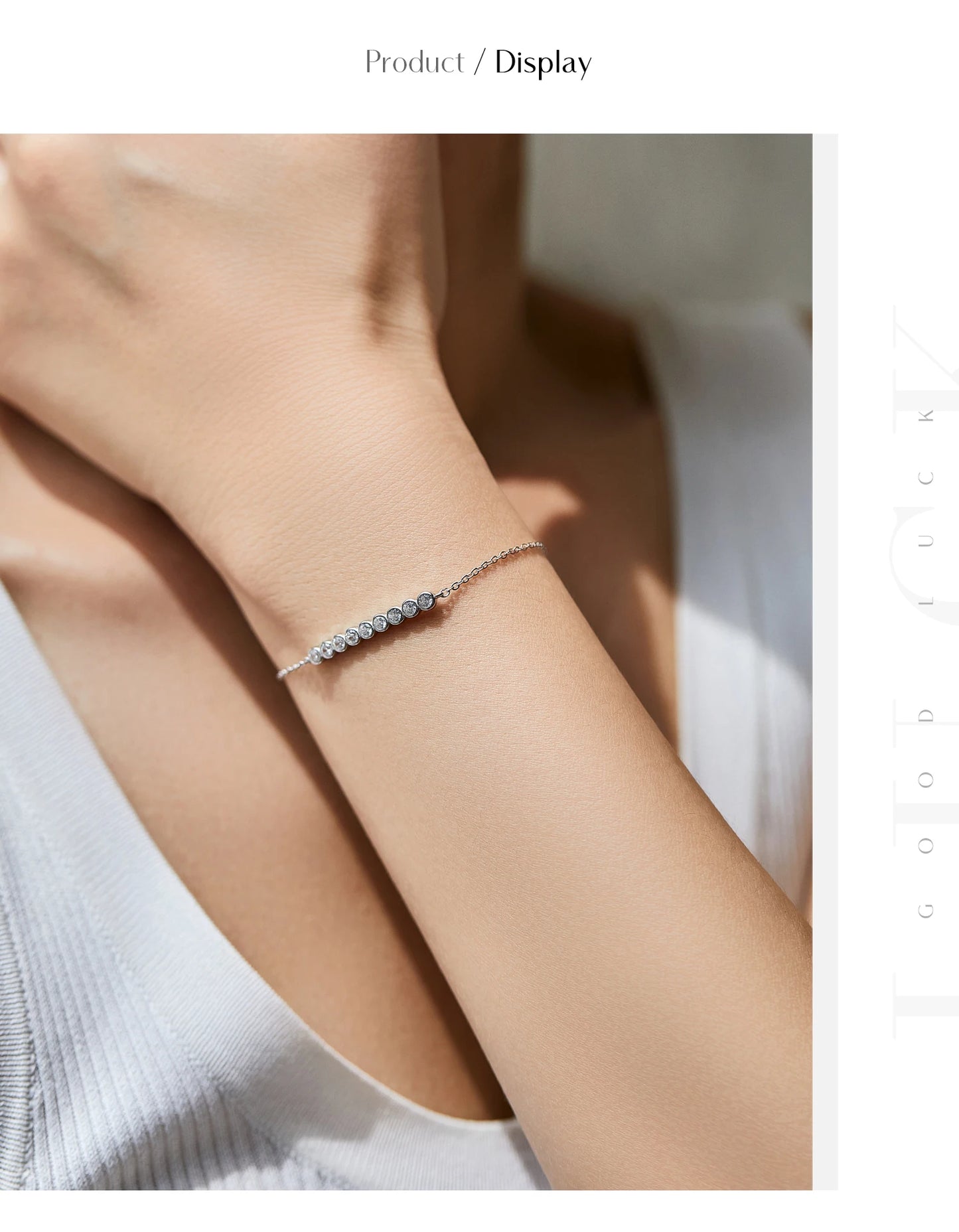 MODIAN D Color Moissanite 925 Sterling Silver Simple Bracelet Round Lab Diamond Chain Link Jewelry For Women Luxury Wedding Gift