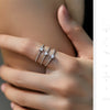 MODIAN D Color Geometric Shaped Moissanite Ring 925 Sterling Silver Heart Square Lab Diamond Wedding Band Jewelry For Women