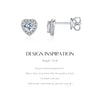 MODIAN Moissanite D Color Stud Earrings Hearts Cut Lab Created Diamond 925 Sterling Silver Romantic Earrings For Women Jewelry