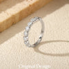 MODIAN D Color Round Moissanite Eternity Ring 925 Sterling Silver Stackable Finger Rings For Women Wedding Fine Jewelry Gifts
