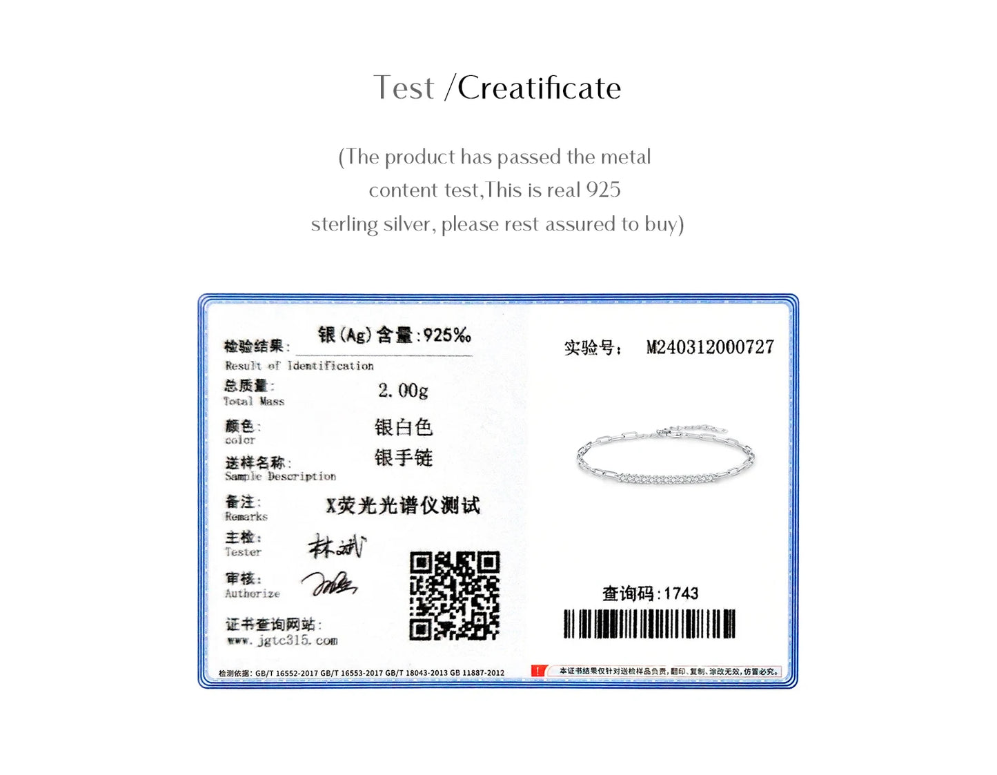 MODIAN Sparkling D Color Moissanite Bracelet 925 Sterling Silver Lock Stackable Trendy Bracelets For Women Jewelry With Gift Box