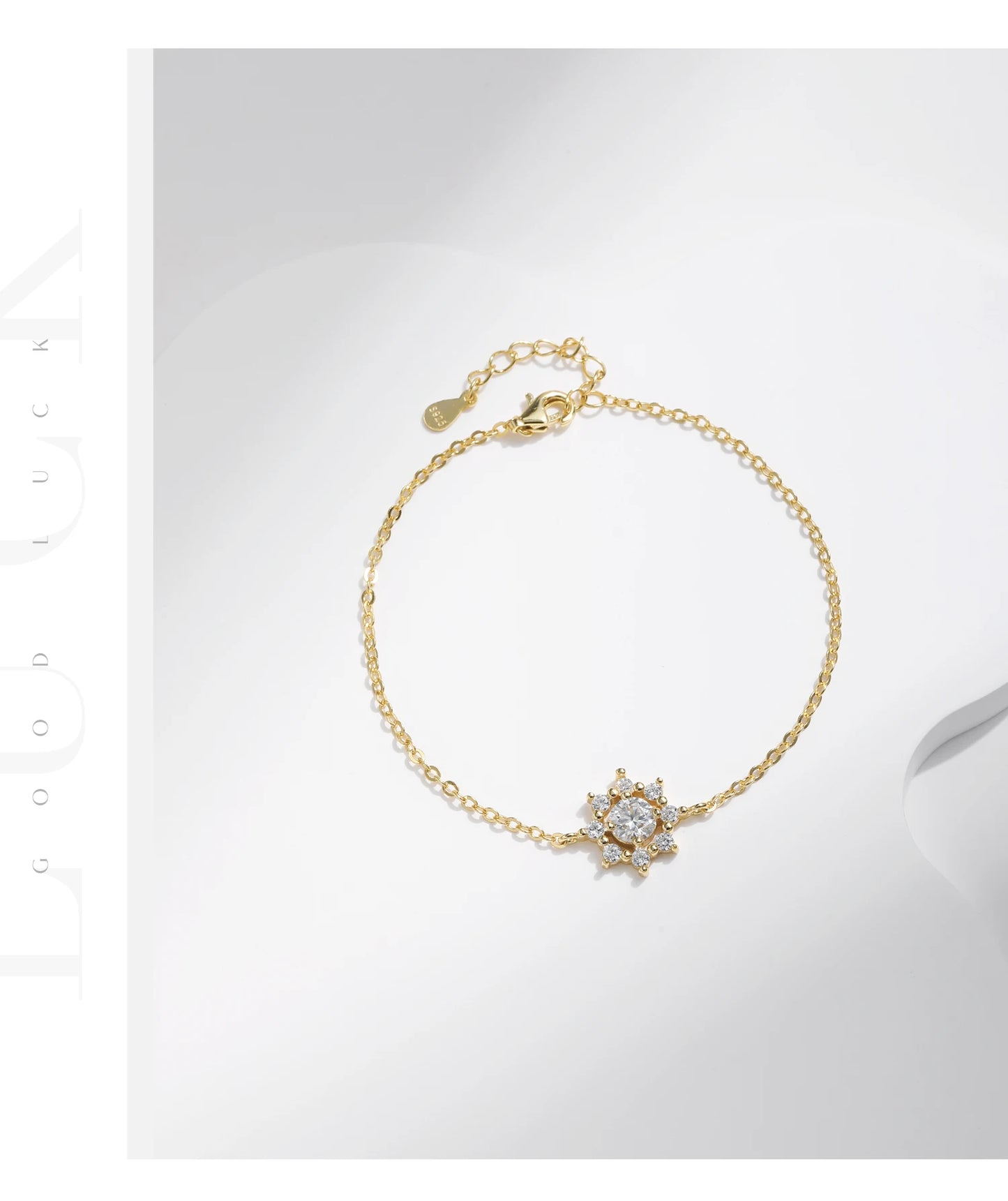 MODIAN 0.5CT VVS1 D Color Moissanite Bracelet Classic 925 Sterling Silver Snowflake Chain Charms For Women Jewelry