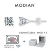 Modian Moissanite 1CT 2CT D Color VVS1 EX Luxury Stud Earrings 925 Sterling Silver Sparkling Earrings For Women Wedding Jewelry