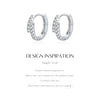 MODIAN D Color Moissanite Simple Earrings 925 Sterling Silver Exquisite Double Row Hoop Earrings For Women Fine Jewelry Gifts