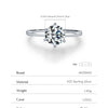 MODIAN 1CT Moissanite Lab Diamond Ring For Women 925 Sterling Silver Wedding Engagement Platinum Plated Fine Jewelry