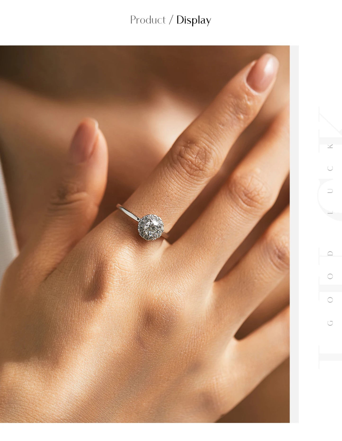 MODIAN 0.5CT D Color VVS1 Round Moissanite Ring 925 Sterling Silver Rings Exquisite Wedding Jewelry For Women Anniversary Gift