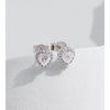 MODIAN Moissanite D Color Stud Earrings Hearts Cut Lab Created Diamond 925 Sterling Silver Romantic Earrings For Women Jewelry
