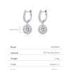 MODIAN D Color Moissanite Drop Earrings 925 Sterling Silver Halo Dangle Earrings For Women Wedding Engagement Fine Jewelry Gift