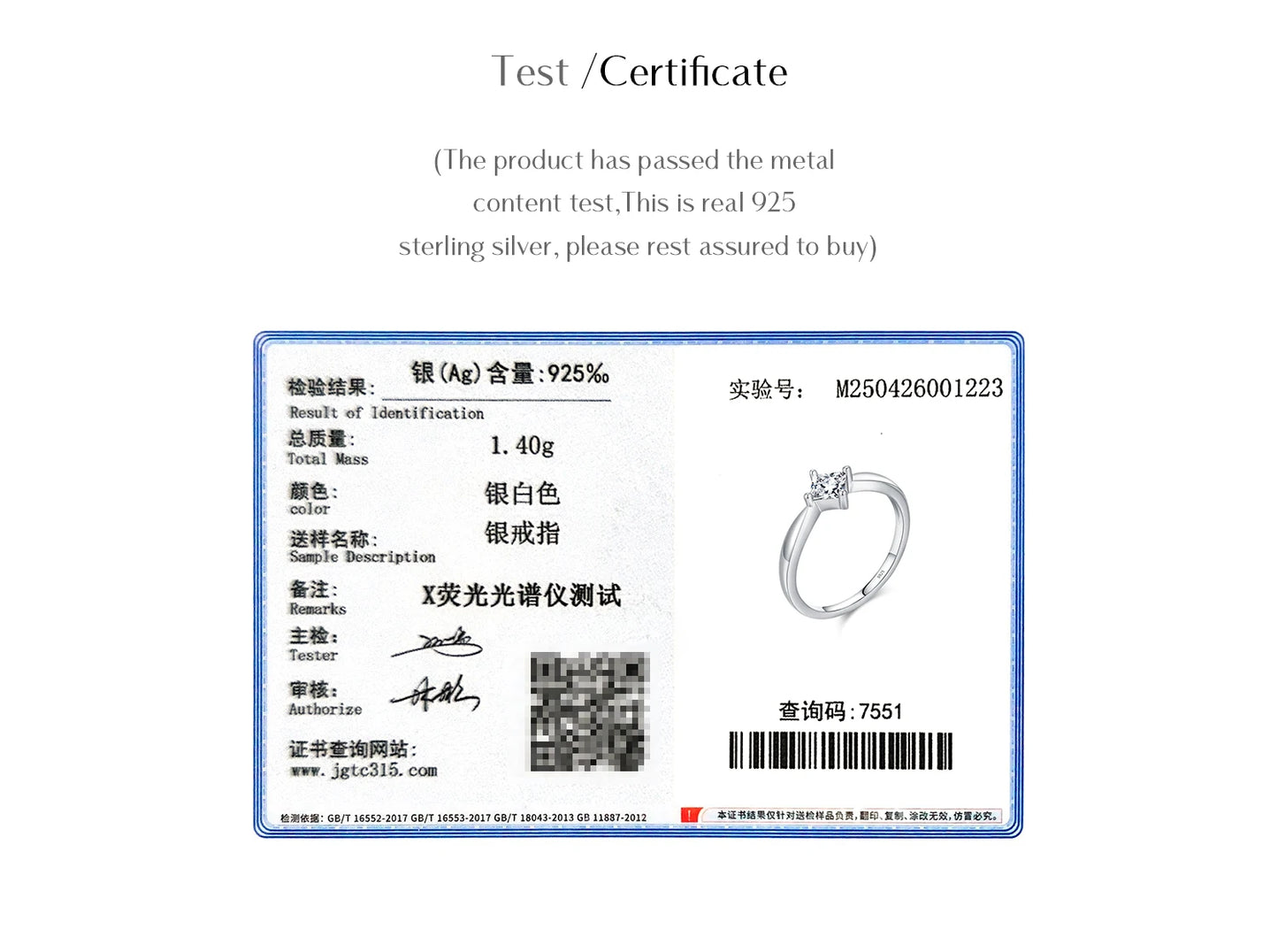 MODIAN D Color VVS1 Square Moissanite Ring 925 Sterling Silver Dazzling Wedding Band Rings For Women Fine Jewelry Gifts