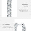 MODIAN D Color Round Moissanite Ear Buckle 925 Sterling Silver Classic Simple Hoop Earrings For Women Party Fine Jewelry Gifts