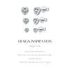 MODIAN 3 Sizes Heart Moissanite Ear Studs 925 Sterling Silver Dazzling Stackable Fashion Stud Earrings For Women Fine Jewelry