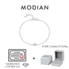 MODIAN D Color Moissanite Bracelet 925 Sterling Silver Classic Minimalist Daily Link Chain Bracelet For Women Fine Jewelry