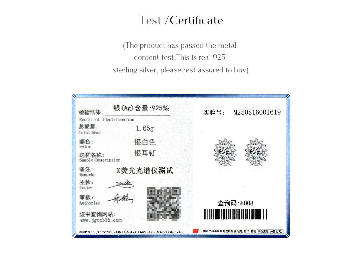 MODIAN D Color Clarity VVS1 Moissanite Halo Earrings 925 Sterling Silver Classic Stud Earrings For Women Luxury Bridal Jewelry