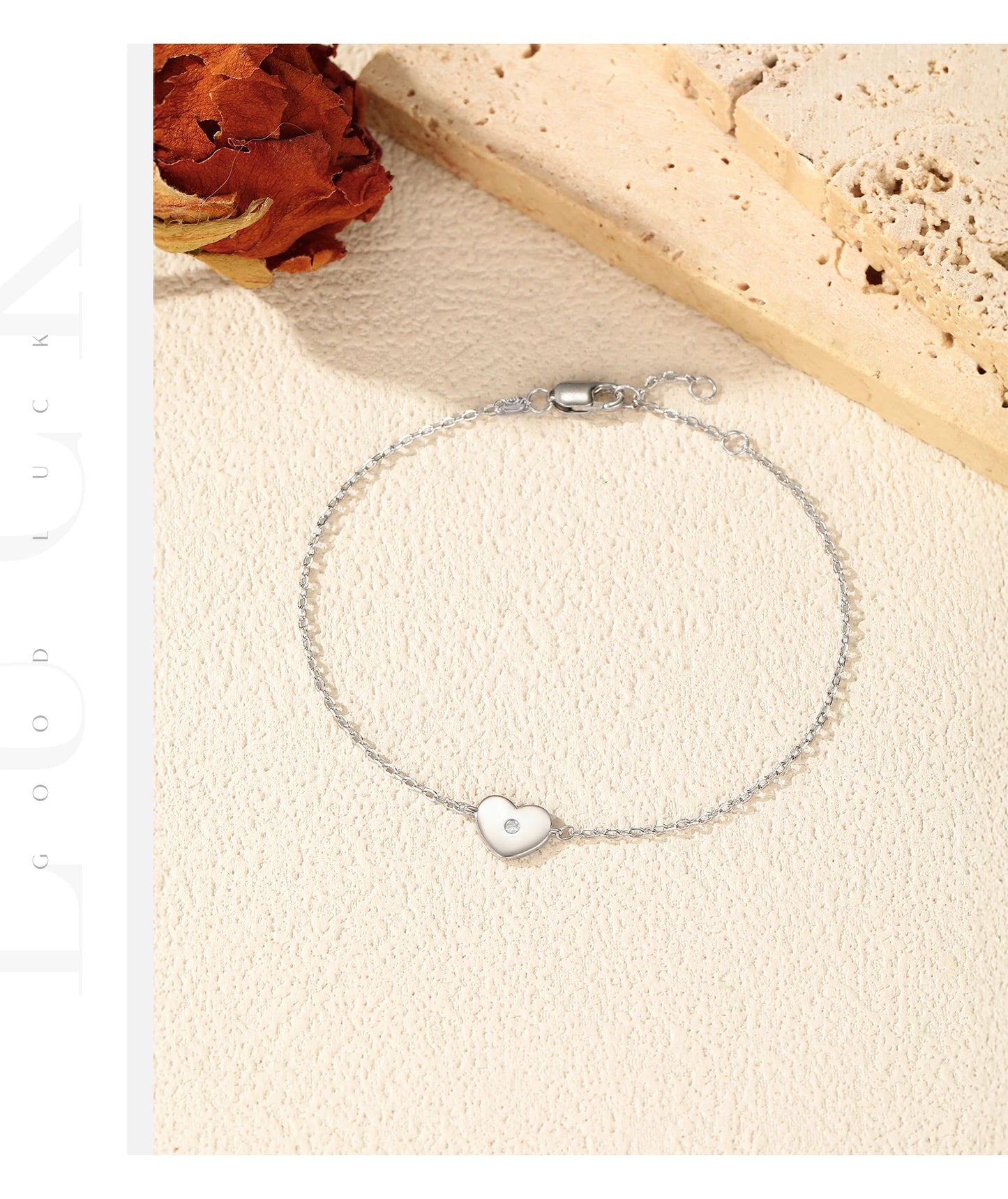 MODIAN D Color Moissanite Bracelet 925 Sterling Silver Simple Heart Daily Link Chain Bracelet For Women Fine Jewelry With Box