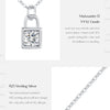 MODIAN 0.5 Carat D Color Moissanite Lock Pendant Necklace For Women 925 Sterling Silver Party Stackable Fine Jewelry With Boxes