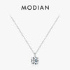 MODIAN 1CT Prong Setting Moissanite Necklace D color VVS1 Lab Diamond Pendant For Women 925 Sterling Silver Wedding Jewelry
