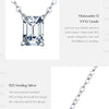 MODIAN D Color Rectangle Emerald Cut Moissanite Necklaces 925 Sterling Silver Classic Luxury Pendant Necklace For Women Jewelry