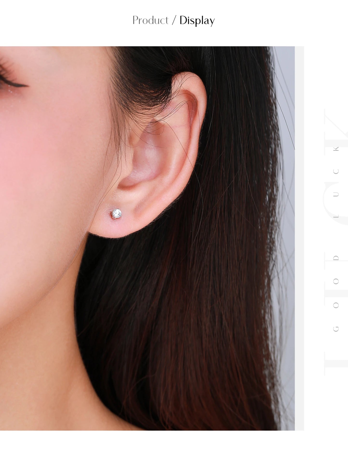 Modian Moissanite Gemstone Clear D Color 925 Sterling Silver Small Tiny Dazzling Stud Earrings For Women Wedding Fine Jewelry