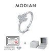 MODIAN D Color Moissanite 925 Sterling Silver Exquisite Charming Clubs Finger Rings For Women Vacation Party Fine Jewelry