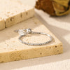 MODIAN D Color Moissanite Rings 925 Sterling Silver Adjustable Beads Boxes Exquisite Chain Rings For Women Fine Jewelry Gift