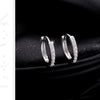 MODIAN D Color Sparkling Moissanite Earrings 925 Sterling Silver Classic Shining Circle Hoop Earrings For Women Fine Jewelry